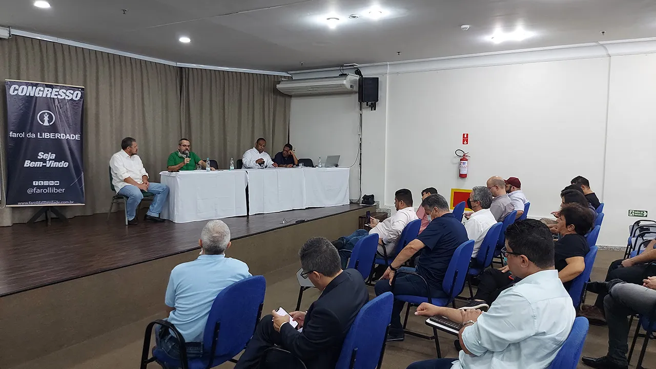 Abraham e Arthur Weintraub em Congresso do Farol da Liberdade em Campinas