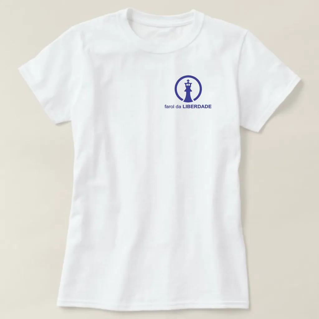 Baby Look Farol da Liberdade - Logo Oficial ref.101, cor Branco