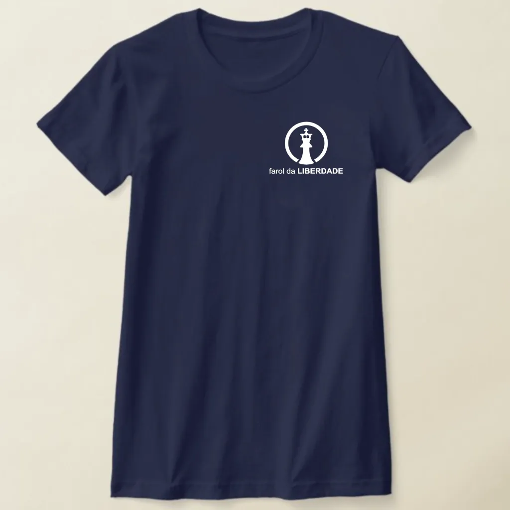 Baby Look Farol da Liberdade - Logo Oficial ref.101, cor Azul