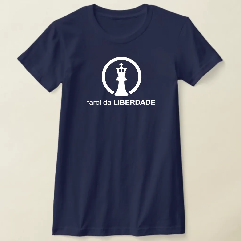 Baby Look Farol da Liberdade - Logo Oficial ref.201, cor Azul