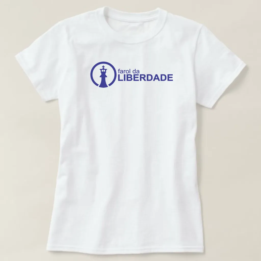 Baby Look Farol da Liberdade - Logo Oficial ref.301, cor Branco
