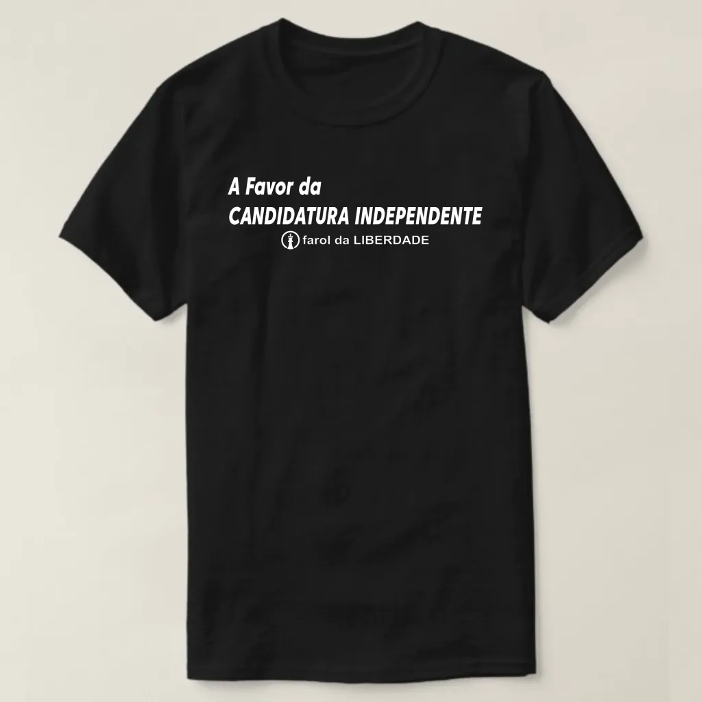 Camiseta Farol da Liberdade - Candidatura Independente ref. 111-1, cor Preto