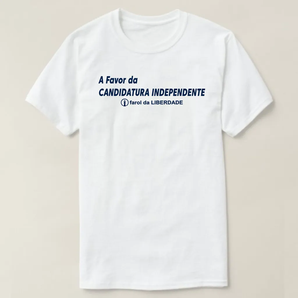 Camiseta Farol da Liberdade - Candidatura Independente ref. 111-1, cor Branco