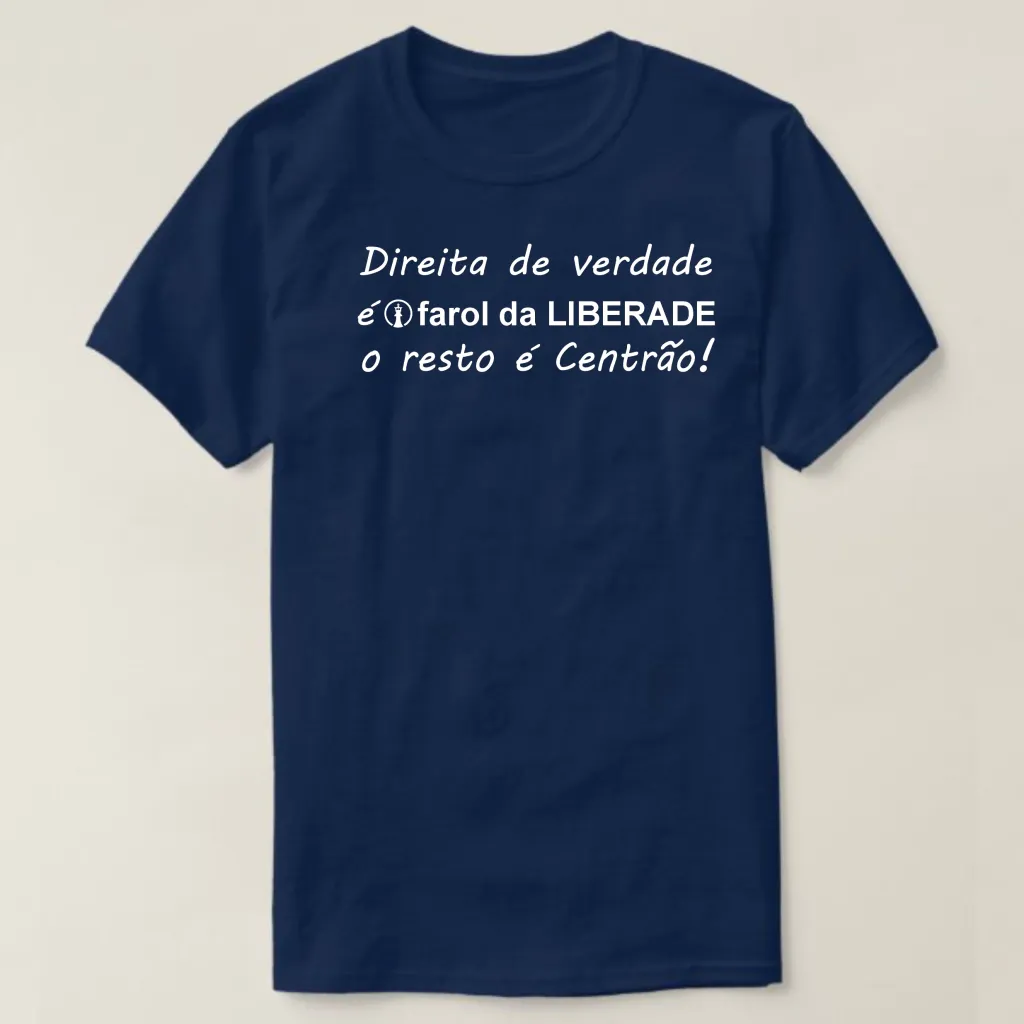 Camiseta Farol da Liberdade - Direita de Verdade! ref. 104-1, cor Azul