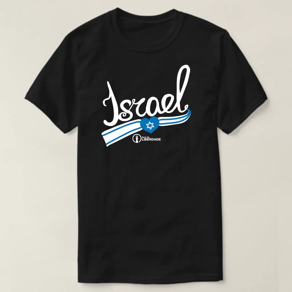 Camiseta Farol da Liberdade - Israel! ref. 107-1, cor Preto