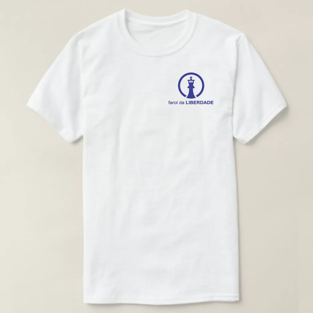 Camiseta Farol da Liberdade - Logo Oficial ref.100, cor Branco