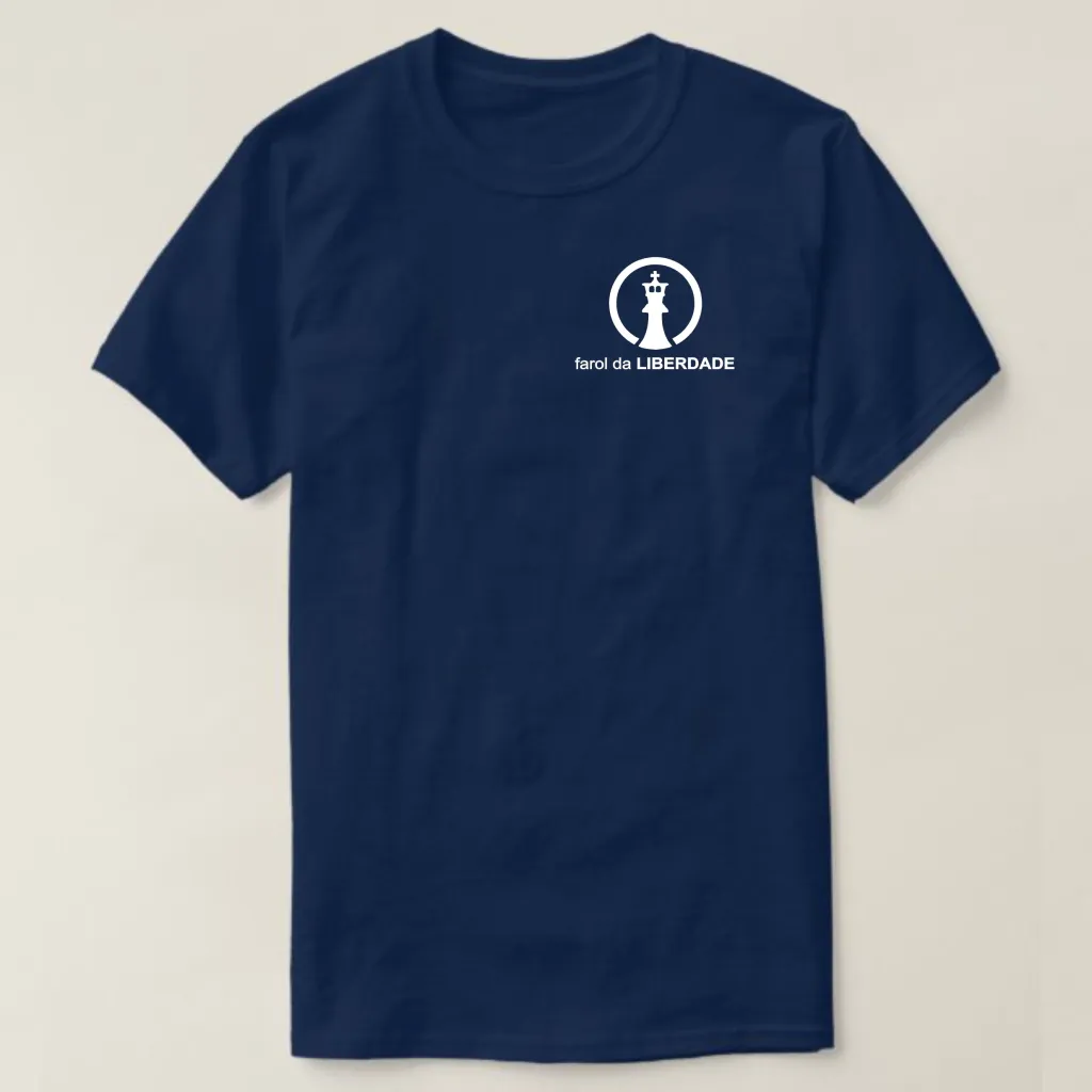 Camiseta Farol da Liberdade - Logo Oficial ref.100, cor Azul