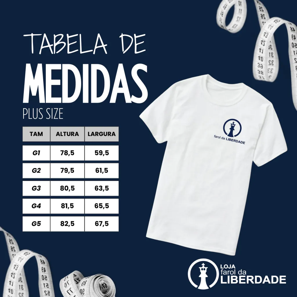 Camiseta Farol da Liberdade - Logo Oficial ref.100 Plus, foto 5 de 5