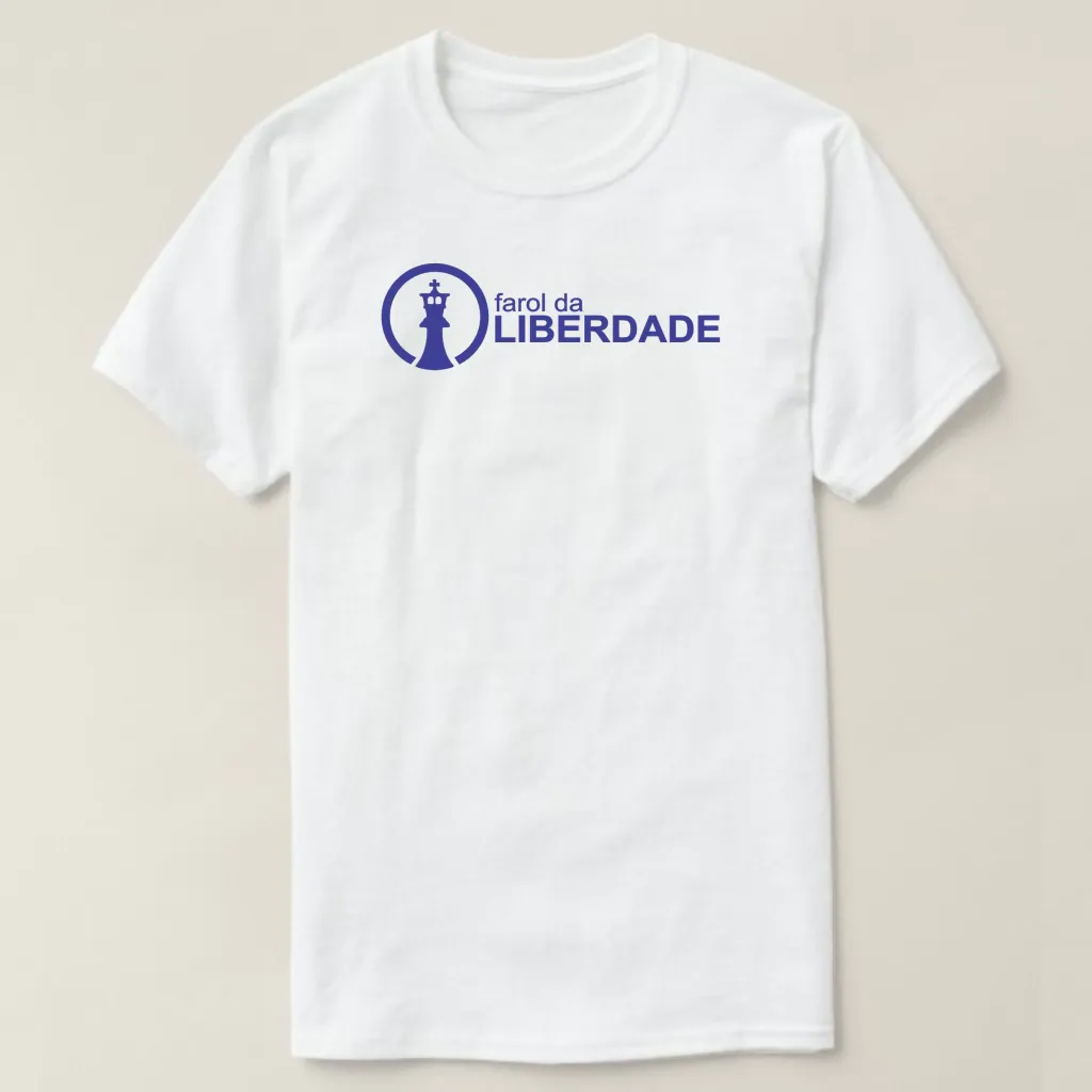 Camiseta Farol da Liberdade - Logo Oficial ref.300, cor Branco