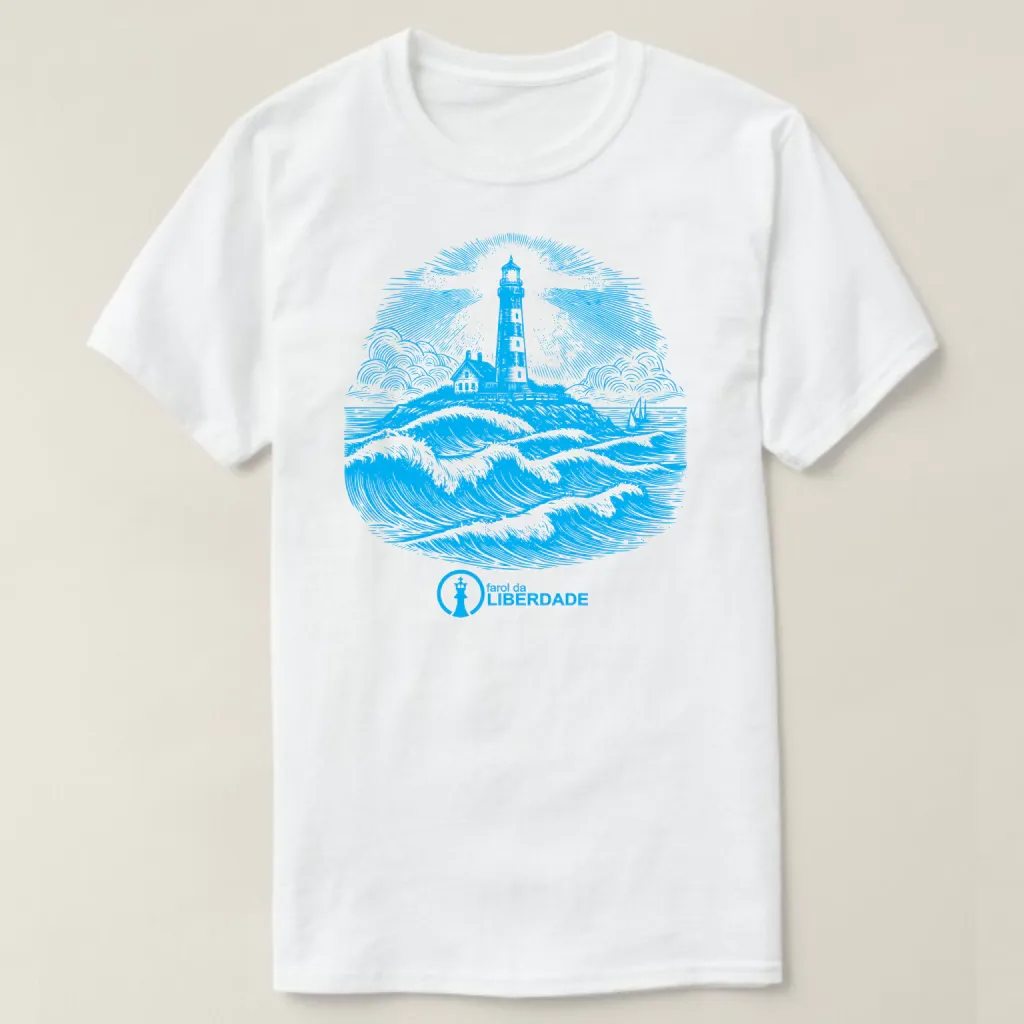 Camiseta Farol da Liberdade - O Farol ref. 103-1, cor Branco