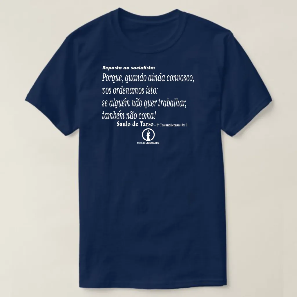 Camiseta Farol da Liberdade - Resposta ao Socialista! ref. 111-1, cor Azul