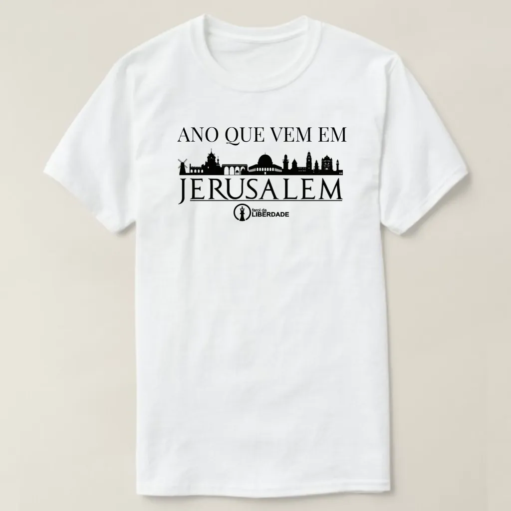 Camiseta Farol da Liberdade - Um Símbolo de Esperança! ref. 109-1, cor Branco