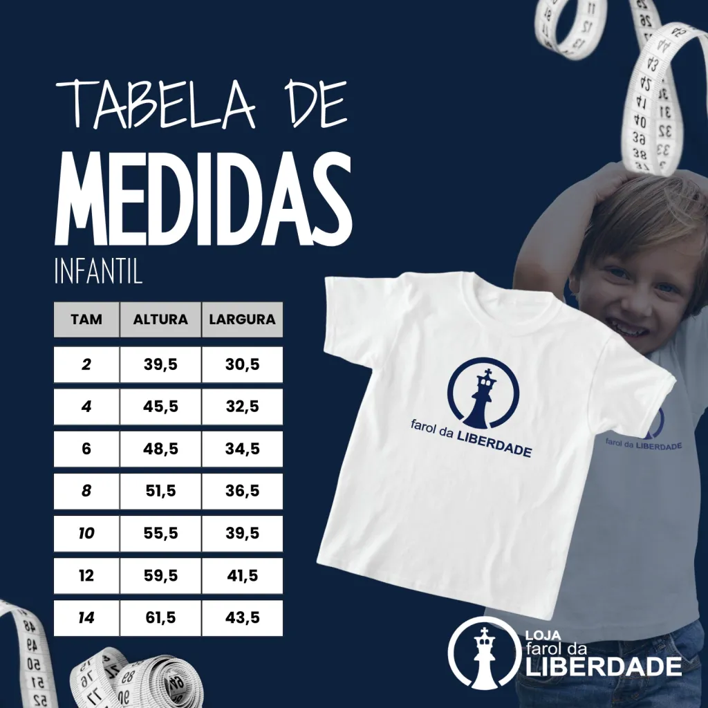 Camiseta Infantil farol da LIBERDADE Ref.102, foto 7 de 7