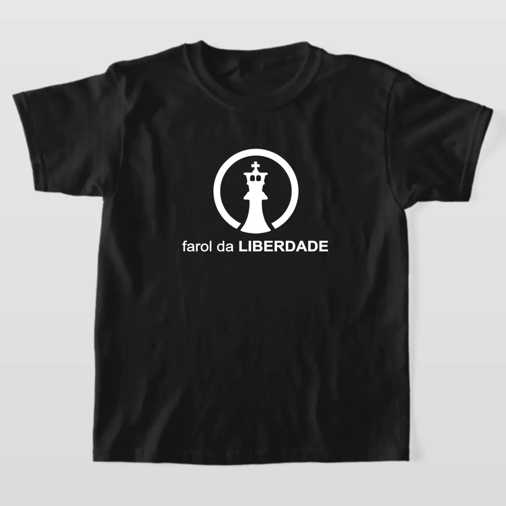 Camiseta Infantil farol da LIBERDADE ref. 202, cor Preto